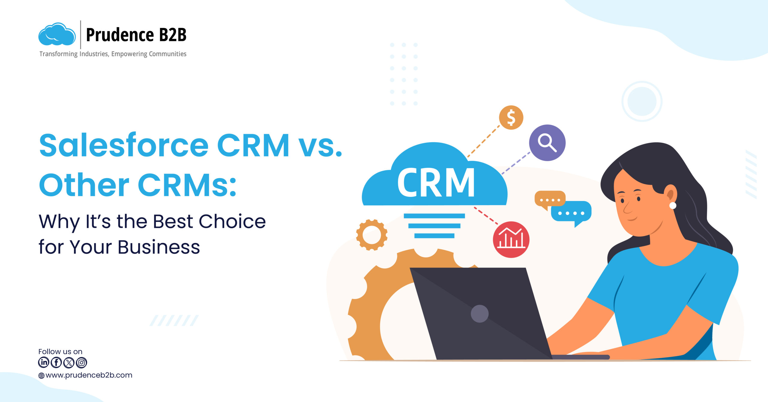 Comparison of Salesforce CRM with other CRMs, highlighting its business advantages.